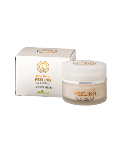 Peeling del viso all'aloe vera e ai noccioli di albicocca