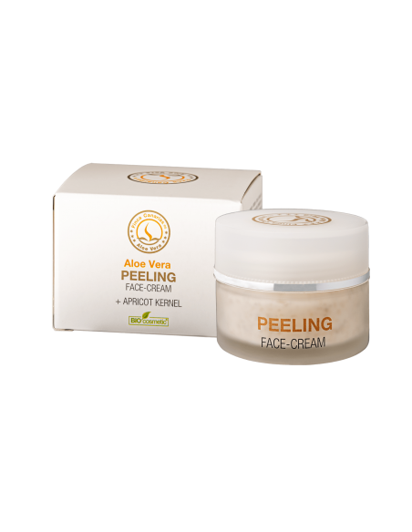 Peeling del viso all'aloe vera e ai noccioli di albicocca