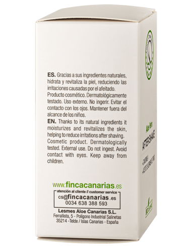 Lotion après-rasage à l'aloe vera