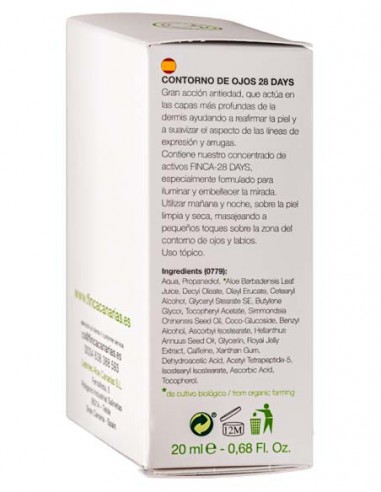Intrusions pour l'utilisation du Contour des yeux au jus d'aloe vera