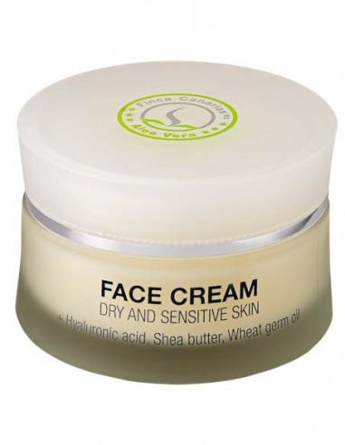 Crème visage à l'aloe vera pour les peaux sensibles et sèches