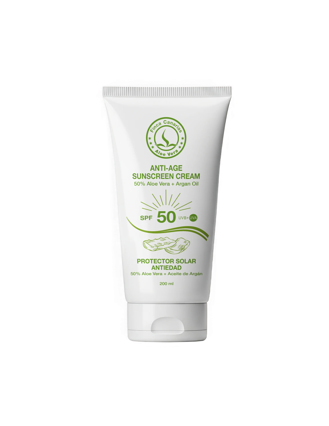 💚Protector Solar con Aloe Vera SPF 50 - 200 ml | Finca Canarias